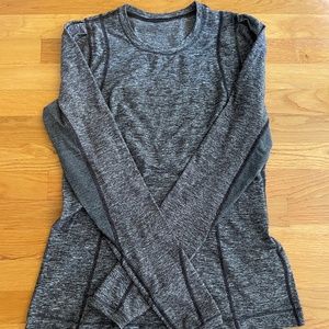 Lululemon grey/white long sleeve shirt, size 10
